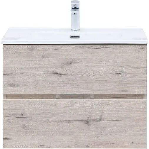 Тумба под умывальник подвесная Aquanet Алвита New 70 дуб веллингтон/белый 00303910