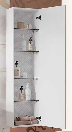 Шкаф-пенал подвесной Clarberg Elegance П4м/GL белый с золотым узором EL0504GL Шкаф-пенал подвесной Clarberg Elegance П4м/GL белый с золотым узором EL0504GL