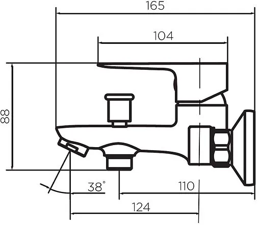 Смеситель для ванны Dorff Prime New хром D4011000 Смеситель для ванны Dorff Prime New хром D4011000