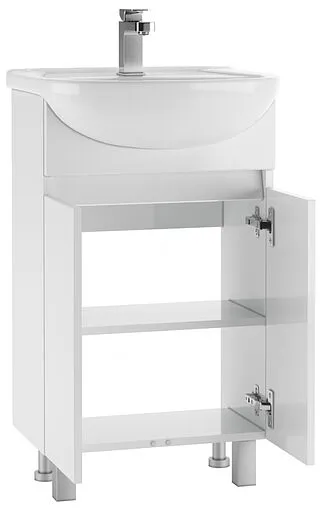 Тумба под умывальник напольный Айсберг Уют 50 белый DA1628T