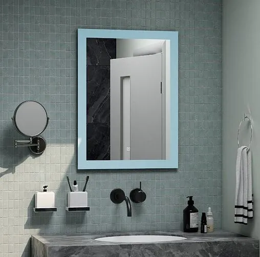 Зеркало с подсветкой Continent Success Led 60x80 с блоком погоды ЗЛП77