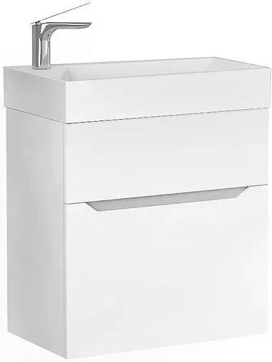 Тумба-умывальник подвесная Raval Brik 55 белый Brk.01.55/P/W/RL+17055-KL