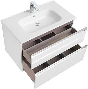 Тумба-умывальник подвесная Roca Gap 80 белый глянец A857399806+ Тумба-умывальник подвесная Roca Gap 80 белый глянец A857399806+, 4