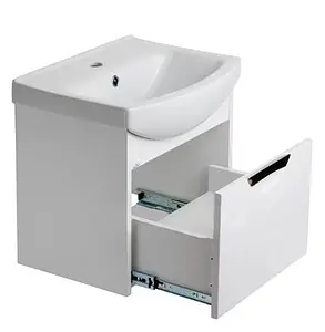 Тумба-умывальник подвесная Cersanit Basic 50 белый N-SZ-BAS-CE50+S-UM-CE50/1-w, 4