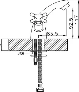Смеситель для раковины Rossinka хром G02-61 Смеситель для раковины Rossinka хром G02-61, 2
