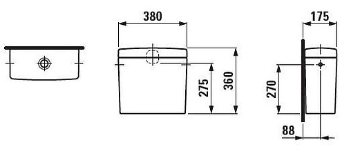 Бачок для унитаза Laufen Pro белый 8.2695.0.000.278.1
