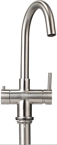 Смеситель для кухни с подключением к фильтру Swedbe Selene Carbo нержавеющая сталь 8240