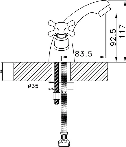 Смеситель для раковины Rossinka хром G02-61