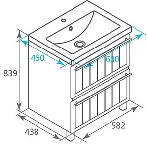 Тумба под умывальник напольная Milardo Magellan 60 белый MAG60W0M95 Тумба под умывальник напольная Milardo Magellan 60 белый MAG60W0M95, 2
