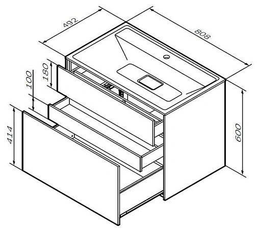 Тумба под умывальник подвесная Am.Pm Inspire 2.0 80 белый M50AFHX0803WM