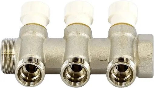 Коллектор регулирующий проходной 3 отвода 1&quot;в/н x ¾&quot;ек Uni-fitt 406N4330