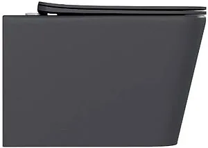 Унитаз подвесной безободковый Hansmann keramik Kvadro Dark Grey темно-серый УНИ0018, 4