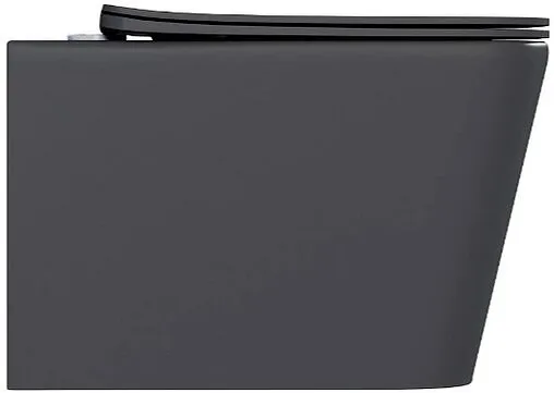 Унитаз подвесной безободковый Hansmann keramik Kvadro Dark Grey темно-серый УНИ0018