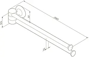 Полотенцедержатель Am.Pm Like хром A8032600 Полотенцедержатель Am.Pm Like хром A8032600, 2