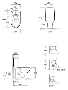 Унитаз-компакт Jacob Delafon Panache белый E1370-00+E1368-00 Унитаз-компакт Jacob Delafon Panache белый E1370-00+E1368-00, 2