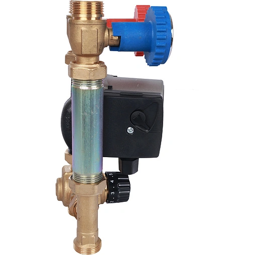 Насосный модуль с термостатическим смесительным клапаном 1&quot;н х ¾&quot;в Stout SDG-0002-002002 с насосом Grundfos UPSO 15-65 130