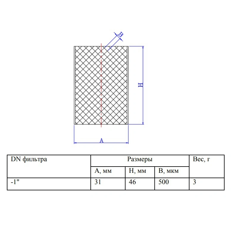 Сетка сменная для фильтров Valtec VT.050.N.06 Сетка сменная для фильтров Valtec VT.050.N.06