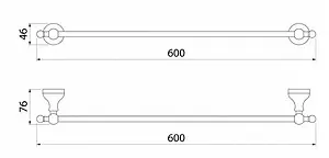Полотенцедержатель IDDIS Retro хром RETSS10i49, 2