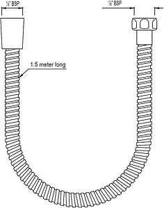 Шланг для душа Jaquar 150см хром SHA-CHR-549D12, 2