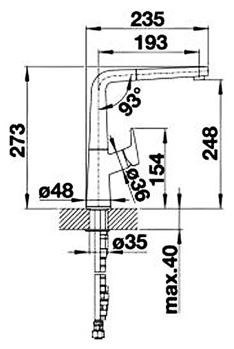 Смеситель для кухни с выдвижным изливом Blanco Avona-S белый 521280