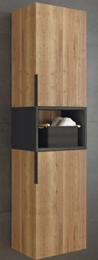 Шкаф-пенал подвесной Comforty Штутгарт 40 дуб тёмно-коричневый 00004151544CF