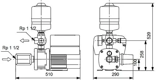 Станция автоматического водоснабжения Grundfos CMBE 10-27 98563729