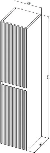 Шкаф-пенал подвесной Aquanet Альтера белый 00337158