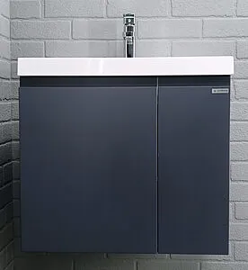 Тумба-умывальник подвесной Домино Graffo 60 графит DGr2406T+4670142930044, 4