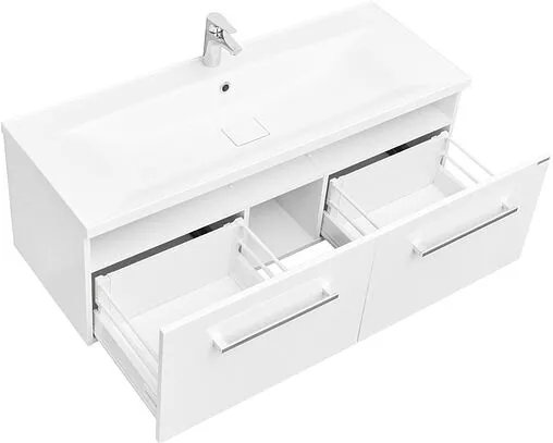 Тумба-умывальник подвесная Aquaton Мадрид 120 M белый 1A1703K3MA010