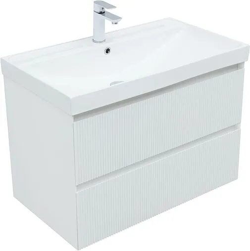 Тумба под умывальник подвесная Aquanet Альтера 80 белый матовый 00337156