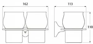 Стакан двойной IDDIS Leaf хром/белый LEASBC2i45 Стакан двойной IDDIS Leaf хром/белый LEASBC2i45, 2