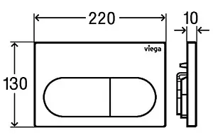 Клавиша смыва для унитаза Viega Prevista Visign for Life 6 8602.1 773762 альпийский белый Клавиша смыва для унитаза Viega Prevista Visign for Life 6 8602.1 773762 альпийский белый, 3