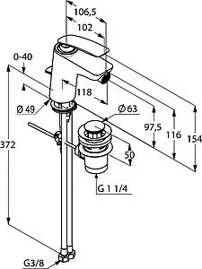 Смеситель для биде Kludi Balance хром 522160575, 2