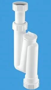 Сифон трубный для раковины Mc Alpine белый MRW3, 3