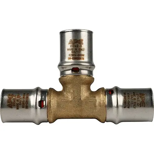 Тройник пресс соединительный 20мм x 20мм x 20мм Stout SFP-0006-202020