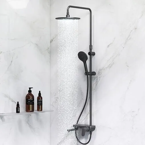 Душевая система со смесителем для ванны Am.Pm Like чёрный матовый F0780722 Душевая система со смесителем для ванны Am.Pm Like чёрный матовый F0780722