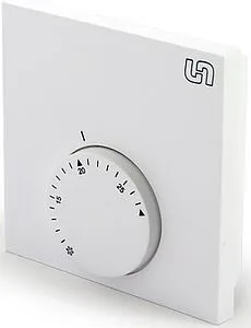 Проводной комнатный терморегулятор НЗ 230В Uni-fitt белый 340M1000, 1