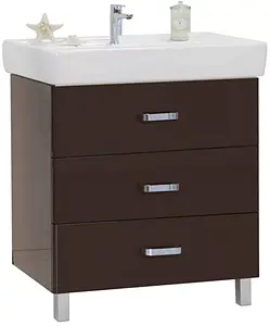 Тумба под умывальник напольная Aquaton Америна 80 M тёмно-коричневый 1A169101AM430, 1