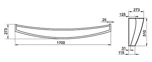 Панель для ванны фронтальная Ravak EVOLUTION 170 белый CZ85000A00