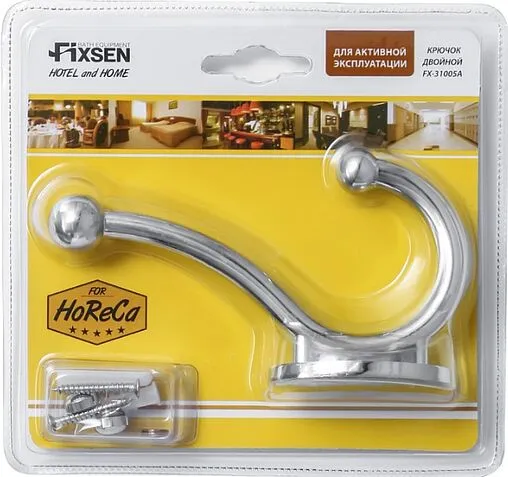 Крючок двойной Fixsen Hotel хром FX-31005A