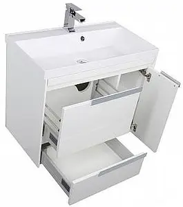 Тумба-умывальник Aquanet Тиволи 80 белый 00180055+00179395, 5