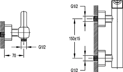 Смеситель для душа Cezares Tesoro хром TESORO-D-01