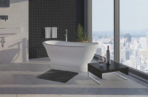 Ванна отдельностоящая из искусственного камня Esse Kalimantan 170x87 белый EKAL1700