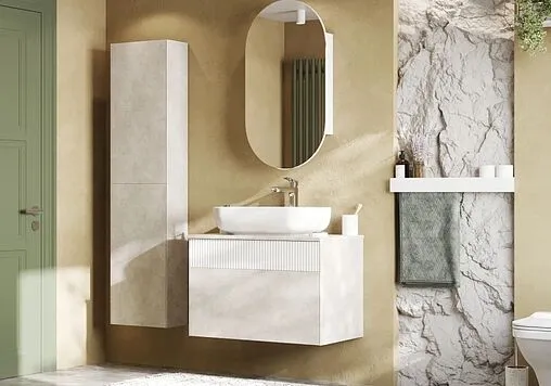 Шкаф-пенал подвесной Aquaton Марбл 40 слэйт 1A276403MH8A0+1A276403MH8A0