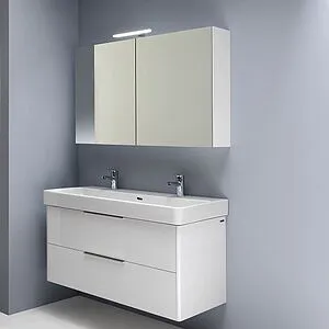 Шкаф-зеркало Laufen Base 100 белый матовый 4.0285.2.110.260.1 Шкаф-зеркало Laufen Base 100 белый матовый 4.0285.2.110.260.1, 4