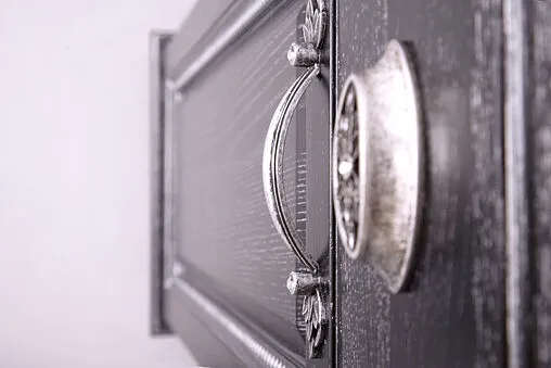 Шкаф-пенал напольный Aquaton Жерона 35 L черное серебро 1A158903GEM5L