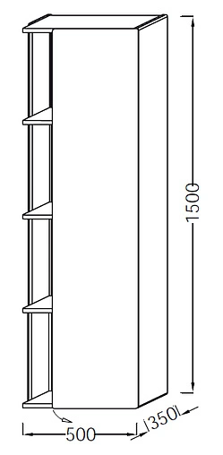 Шкаф-пенал подвесной Jacob Delafon Terrace 50 R белый глянец/светлое дерево EB1179D-G1C Шкаф-пенал подвесной Jacob Delafon Terrace 50 R белый глянец/светлое дерево EB1179D-G1C