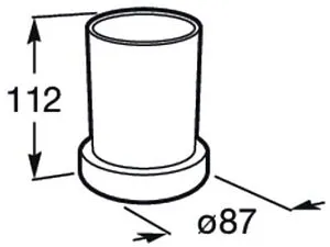 Стакан Roca Tempo хром 817022001, 2