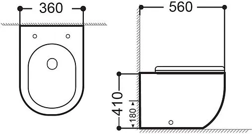 Биде напольное Aquanet Cetus 2.0 белый Cetus 2.0 B1