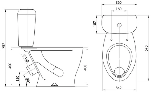 Унитаз-компакт Santeri Воротынский белый 1.P401.7.S00.00B.F